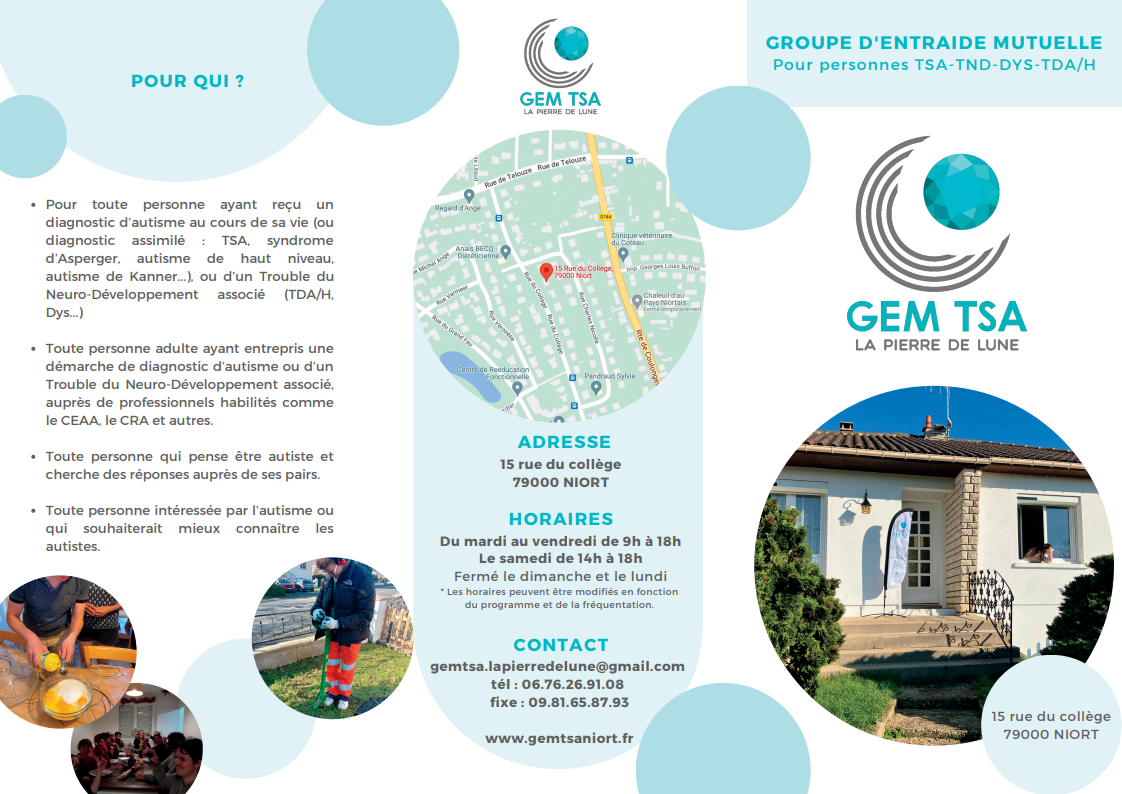 Brochure du GEM TSA de Niort